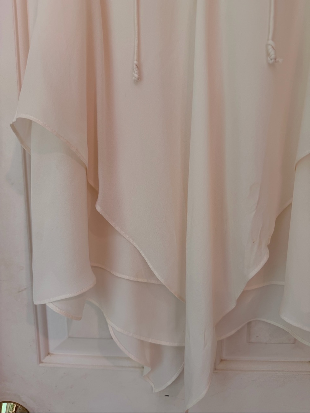 Derek Lam IO Crosby layered silk camisole, lace up V-neck, gold detail, Sz 4 - Picture 8 of 14